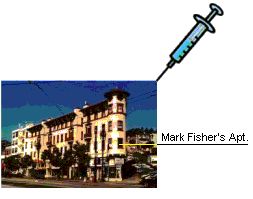 Mark's apt.: turret, 2nd floor, right above the check cashing place.